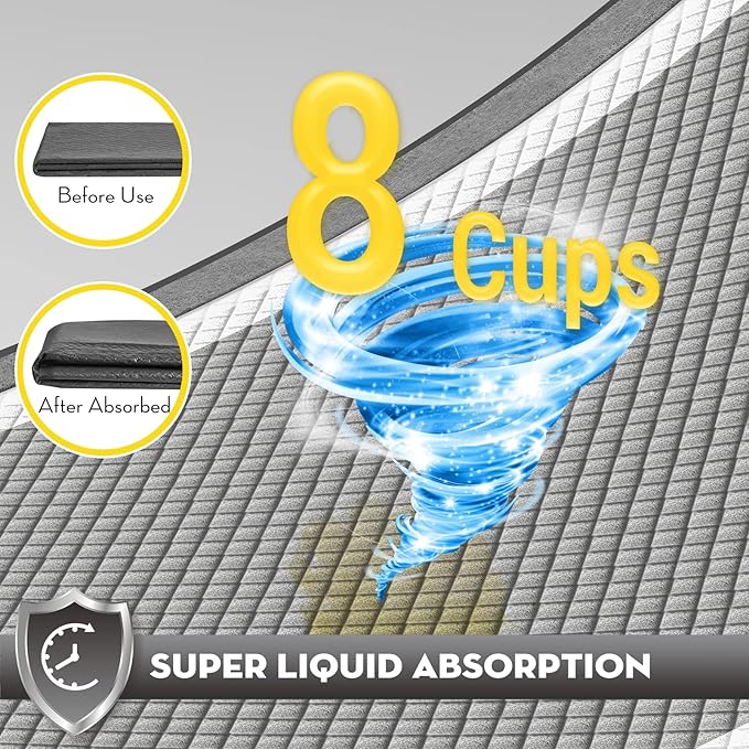 CROCI Charcoal Puppy Pads with Adhesive Tabs, 28x34in Extra Large Pee Pads for Dogs, Odor-Control Super Absorbent Quick-Dry Leak-Proof, Disposable (40 Counts)