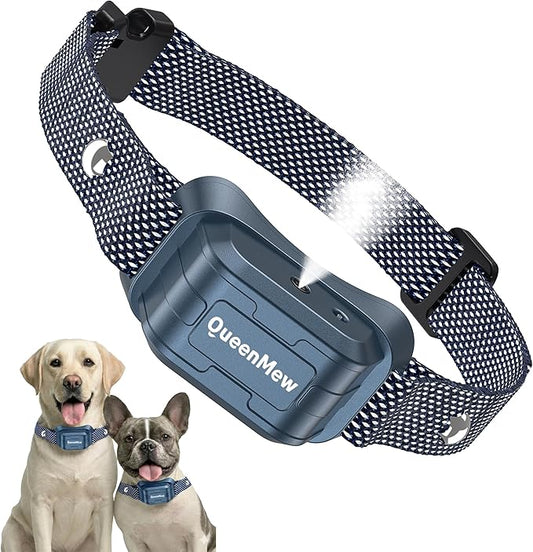 Bark Collar, Dog Bark Collar for Large Medium Small Dogs, Citronella Dog Bark Collar with Adjustable Spray & Sensitivity, Rechargeable Anti-Bark Collar for Dogs with Safe, 2 Collar Straps(Blue)