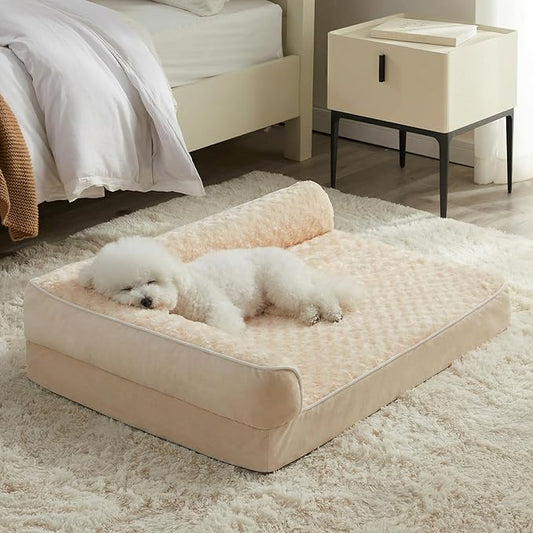BFPETHOME Orthopedic Dog Beds for Large Dogs-Waterproof Sofa Dog Bed with Removable Washable Cover, Large Pet Bed with Waterproof Lining and Nonskid Bottom,Pet Bed for Dogs