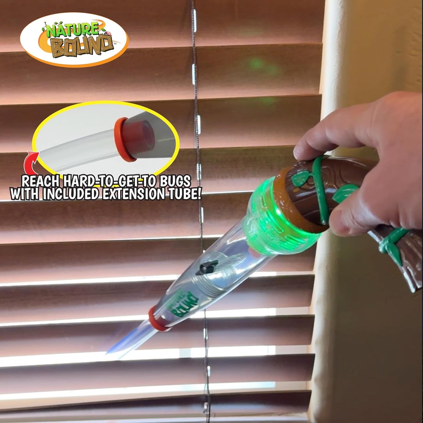Nature Bound Bug Catcher Toy, Eco-Friendly Bug Vacuum, Catch and Release Indoor/Outdoor Play, Ages 3 to 12, Green, Complete Kit for Kids, Includes Capture Core with Magnification