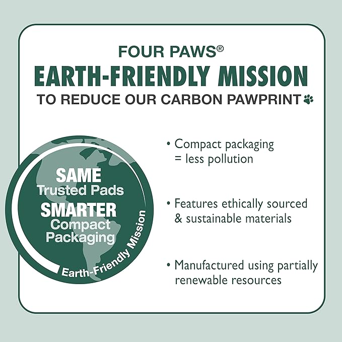 Four Paws Wee-Wee Superior Performance Unscented Pee Pads for Dogs & Puppies, Quilted Leak-Proof Dog Housebreaking Potty Training Floor Protection, 22" x 23", 30 Count