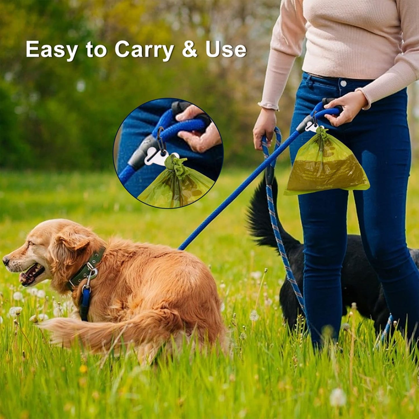 Dog Waste Bag Dispenser Pet Poop Bags Holder for Doggie Waste Bags Dispensers Soft Fabric Zipper Small Doggy Puppy Pouch for Leash Accessory Attachment with Carrier,2PCS Purple