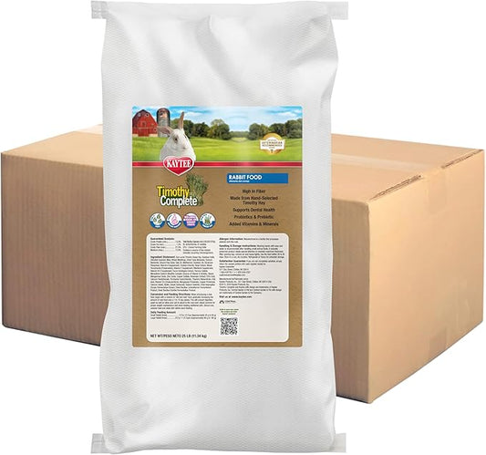 Kaytee Timothy Complete Rabbit Food Timothy Hay 25 Pounds