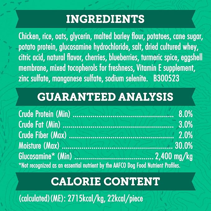 Zuke’s Hip and Joint Support Dog Treats for Adult Dogs of All Sizes, Senior Dog Treats made with Real Chicken, 16 oz. Resealable Pouch - 16 oz. Bag