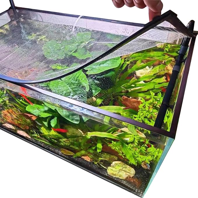 Magnetic Aquarium Anti-Jumping net Cover mesh to Protect Fish Jumping Out of Fish Tank