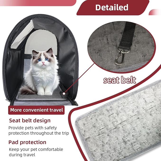 Portable Travel pet Backpack Carrier Hamster Bag Small Dog cat Carrier Breathable Hang Bag, Motifs African Boho Paisley Floral (22)