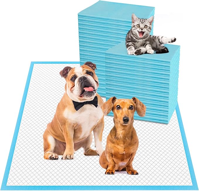 Boscute Thicken 6 Layers Heavy Absorbent XL 36"x24" Pet Training Dog Pee Pads, Extra Large Polymer Leak-Proof Quick Dry Puppy Pee Pads, Disposable Pee Pads for Dogs Cats Rabbit, 50 Counts