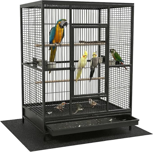 Under Pet Cage Mat for Bird Cages, Dog Kennels, Reptile Aquariums, Dog Kennels, Water-Resistant Pad for Hard Floors and Surfaces (X-Large)