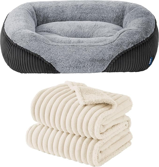 Bedsure Waterproof Dog Blankets and Washable Medium Dog Bed