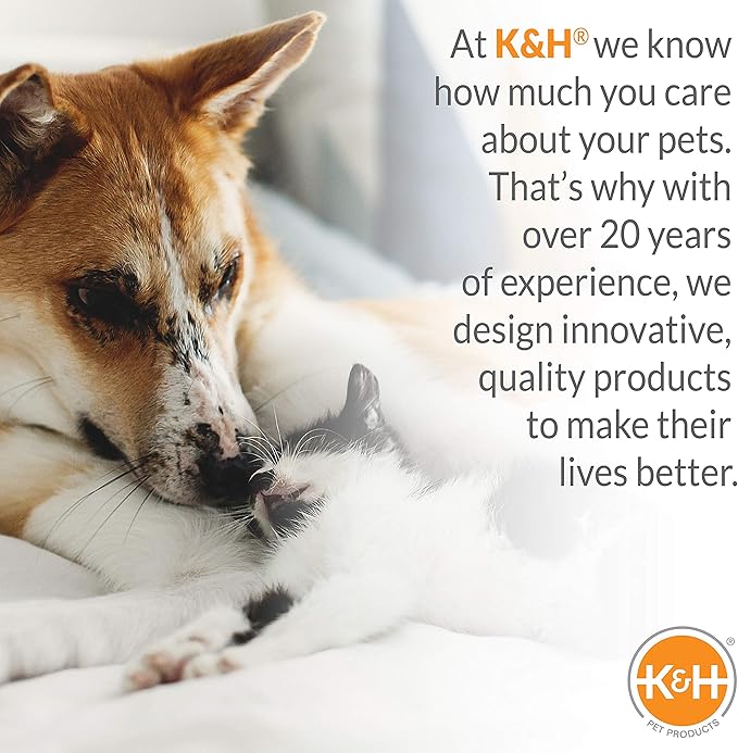 K&H Pet Products Outdoor Elevated Dog Cot, Breathable Cooling Elevated Cot Hammock Pet Bed for Large Dogs, Washable Mesh Cover, Raised Metal Frame, Collapsible, Portable - Large 42 X 30in Gray