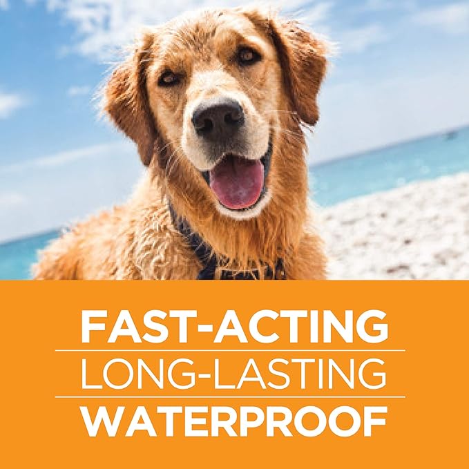 TevraPet FirstAct Plus Flea and Tick Topical for Dogs 45-88 Pounds, 3 Applicators