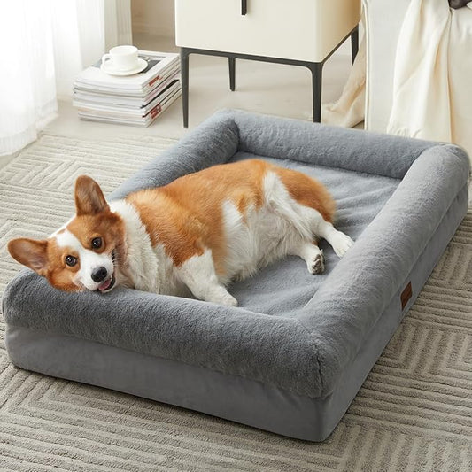 BFPETHOME Dog Beds for Small Dogs, Washable Dog Bed with Sides, Orthopedic Small Sized Soft Mats with Removable Cover & Waterproof Pet Mat for Pet