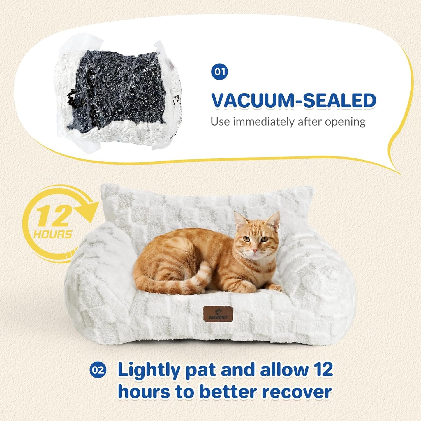 Large Dog Bed Sofa, Fluffy Pet Bed for Medium and Large Dogs, Supportive Dog Couch Sofa for Dogs, Pet Sofas with Washable Cover & Non-Slip, 38 inch, Blue