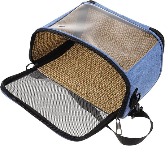 balacoo 1pcs Transparent Parrot Carrier Bag Breathable Outdoor Tote Straps Comfortable Crossbody Pet Pouch for Travel Hiking Camping for Birds Cockatiels and Pets