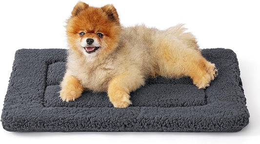 Bedsure Washable Dog Crate Bed for Small Dogs, Soft Foam Floor Pet Mat, Versatile Lightweight Pet Crate Pad for Cages