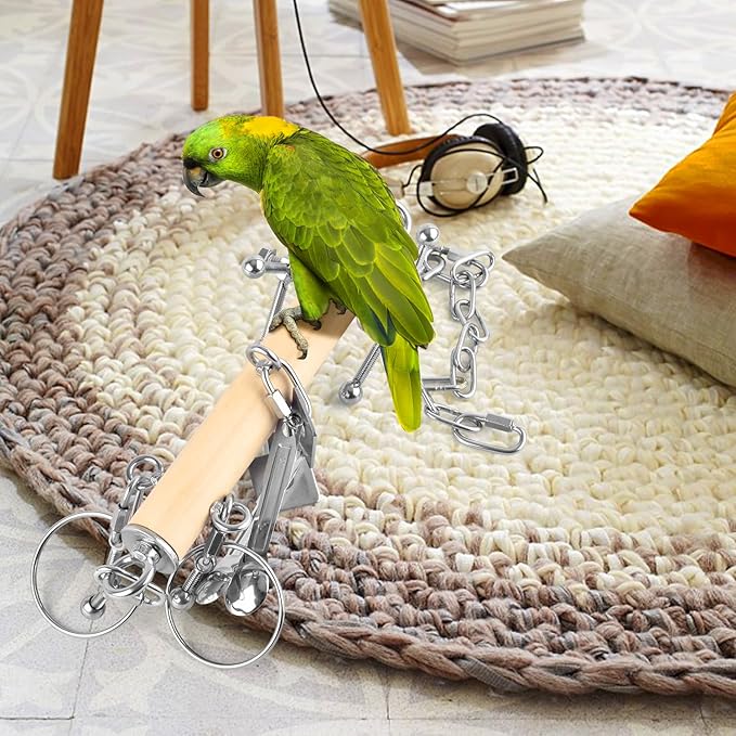 KATUMO Bird Toys, Parrot Pull Spoons, Spinning Toys for Small to Large Parrots