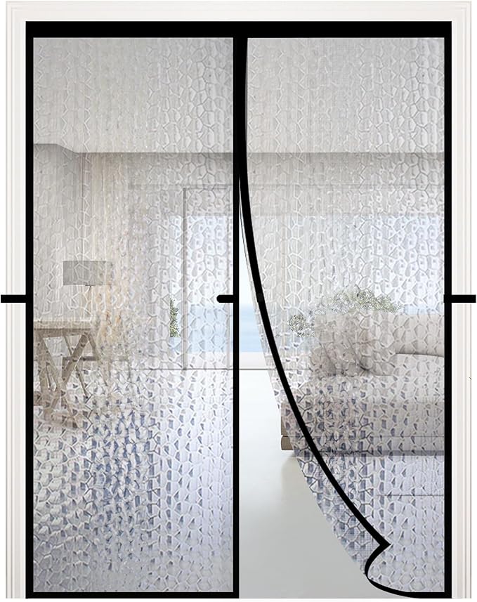 RELIANCER Magnetic Thermal Insulated Door Curtain,Waterproof EVA Door Cover,Fit Doors Size Up to 48"x83",Temperature Protection Insulated Doorway Curtain Partition,Patio Self-Closing Doors Net Screen