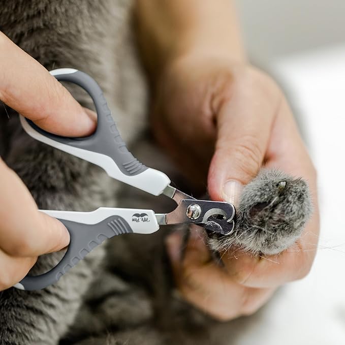 Mr. Pen Cat Nail Trimmer - White & Gray, Cat & Dog Nail Clipper, Kitten & Small Dog Claw Trimmer