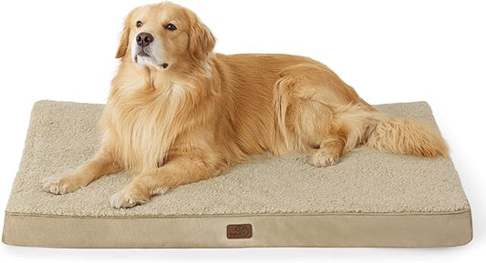 Bedsure XL Dog Beds Large Sized Dog - Extra-Large Comfy Flat Puppy Bed with Removable Washable Cover, Orthopedic Egg Crate Foam Pet Mat, Suitable for Pet Up to 100 lbs