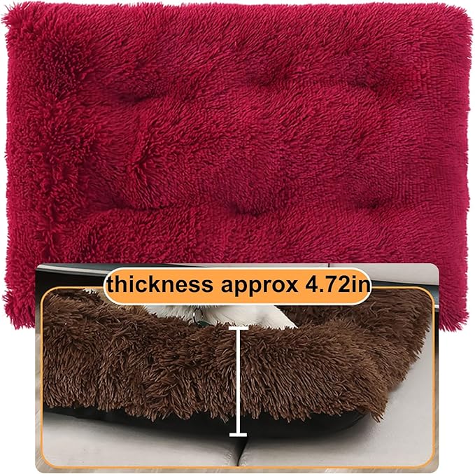 Dog Crate Mat, Dog Bed for Large Dogs, Comfy Fluffy Kennel Pad Anti-Slip for Dog beds & Furniture, Quilted Dog Bed for Pets for Medium/Small Dogs Cats (Color : Green, Size : 48x33)