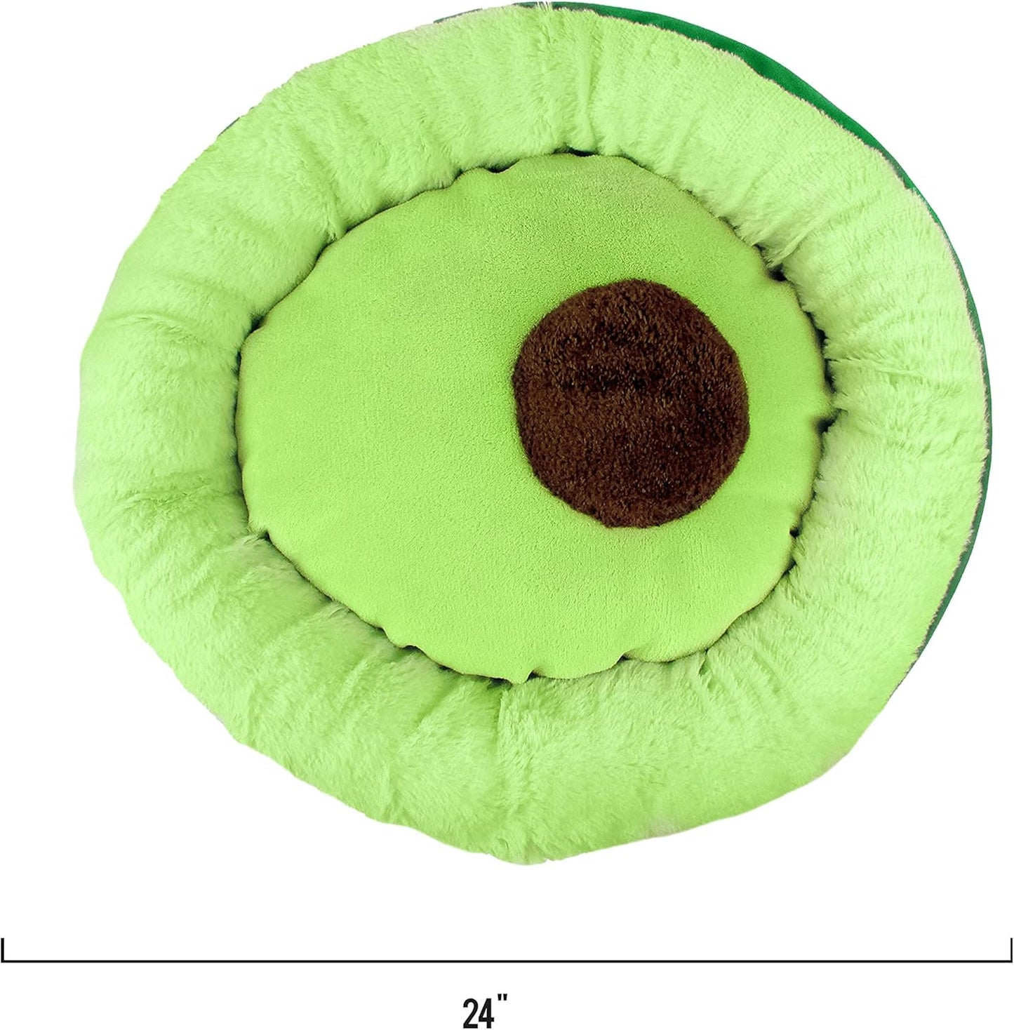 TONBO Soft Plush Small Cute and Cozy Avocado Dog Cat Bed, Washer and Dryer Friendly (Avocado)