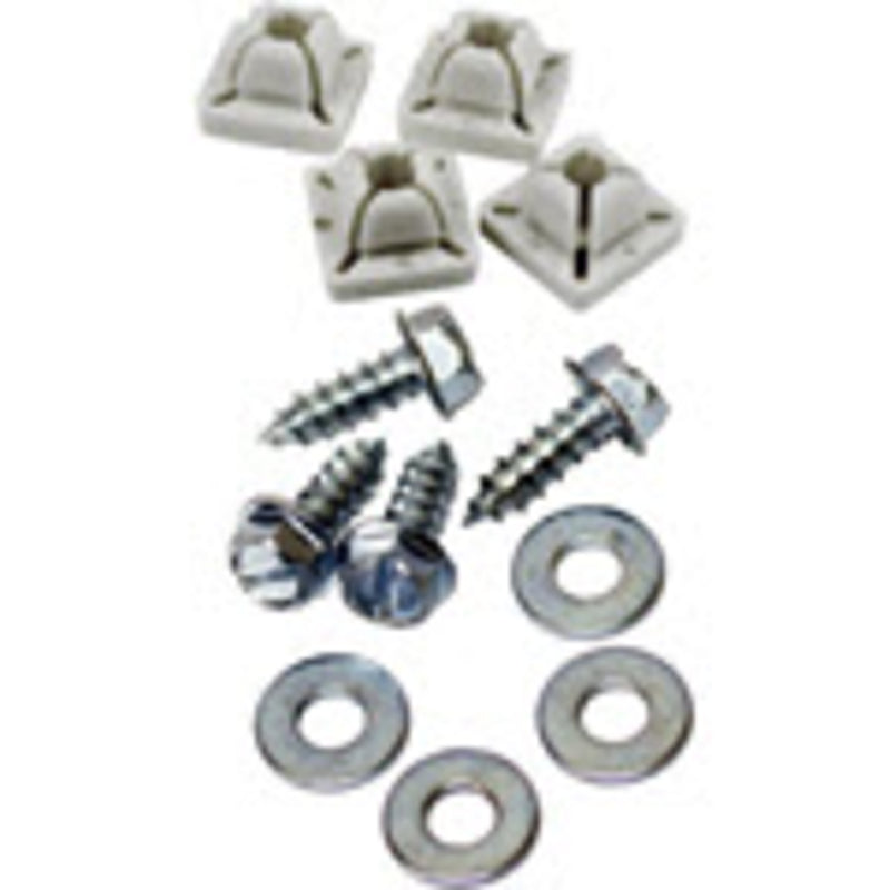 Custom Accessories Metal/Nylon License Plate Fasteners 93370, Pack of 6