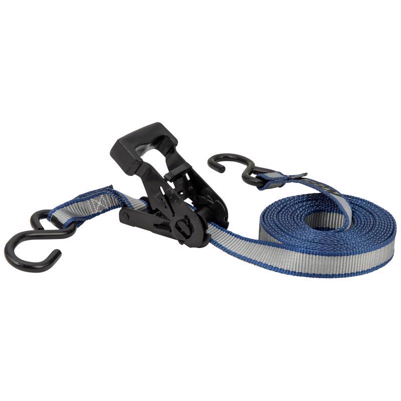 Keeper 1 in. W X 14 ft. L Gray Ratchet Tie Down Strap 500 lb A47205 1 pk