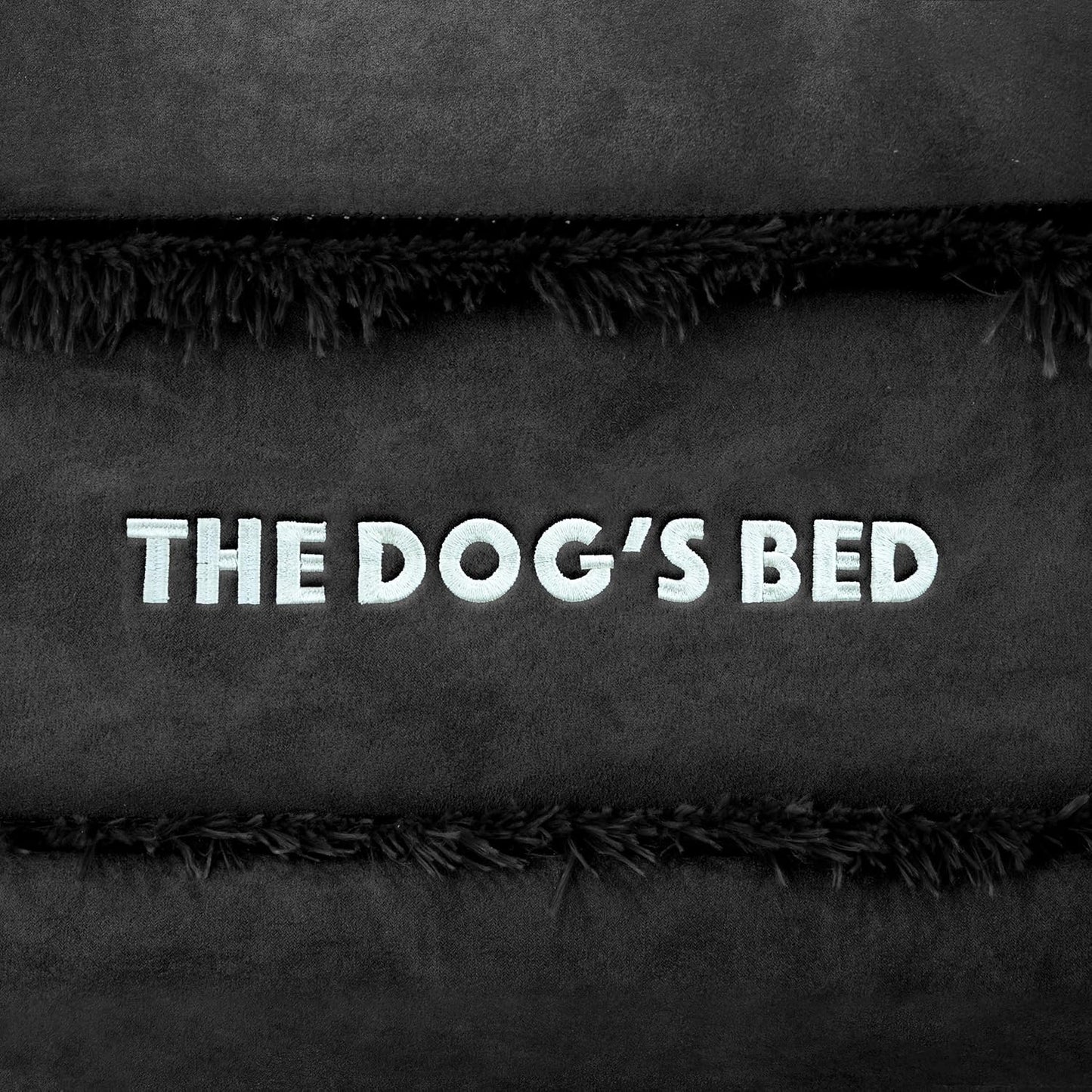The Dog’s Bed Orthopedic Headrest Dog Bed Large Black Plush 40x25, Memory Foam, Pain Relief for Arthritis, Hip & Elbow Dysplasia, Post Surgery, Lameness, Veterinary Approved, Waterproof Washable Cover