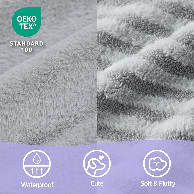 LE SURE Cute Dog Beds for Extra Large Dogs, Orthopedic Waterproof XL Pet Bed with Sides, Non-Slip and Egg-Crate Foam Big Dog Couch Sofa with Washable Removable Cover, Grey