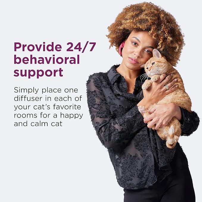 COMFORT ZONE Multi Cat Calming Diffuser Refill, 6 Pack – Cat Calming Pheromone Refills Help Reduce Anxiety, Stress, Scratching, Urine Marking, Multi-Cat Aggression, (30-Day Refills, 180-Day Supply)
