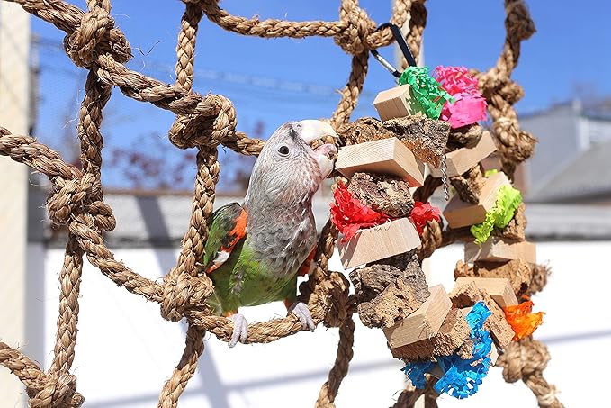 Parrot Climbing Rope Net (Choose Size) (Medium 6x3ft)