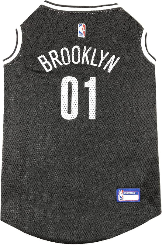 NBA PET Jersey Brooklyn NETS Basketball Dog Jersey, Small. Best Licensed Basketball Jersey for The Real Four-Legged Fan!