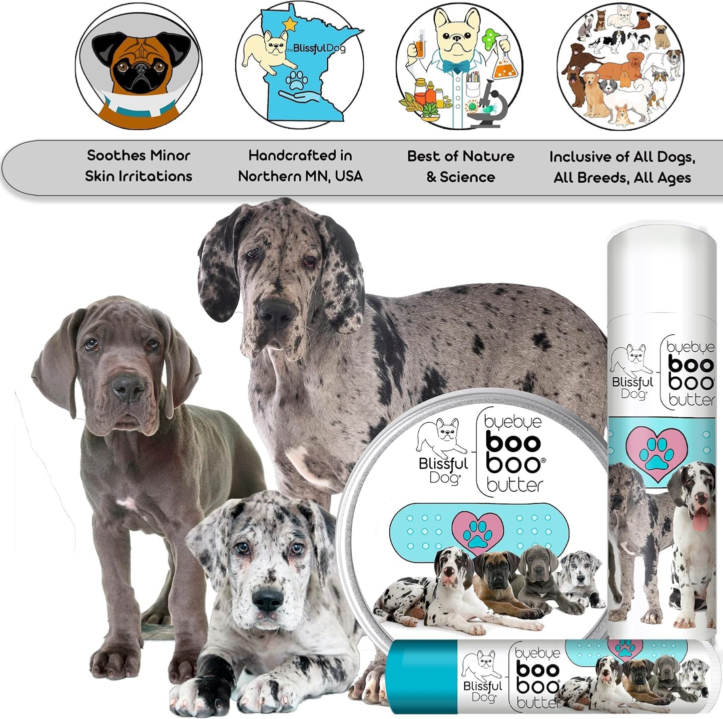 The Blissful Dog .15 oz Tube Great Dane Booboo Butter