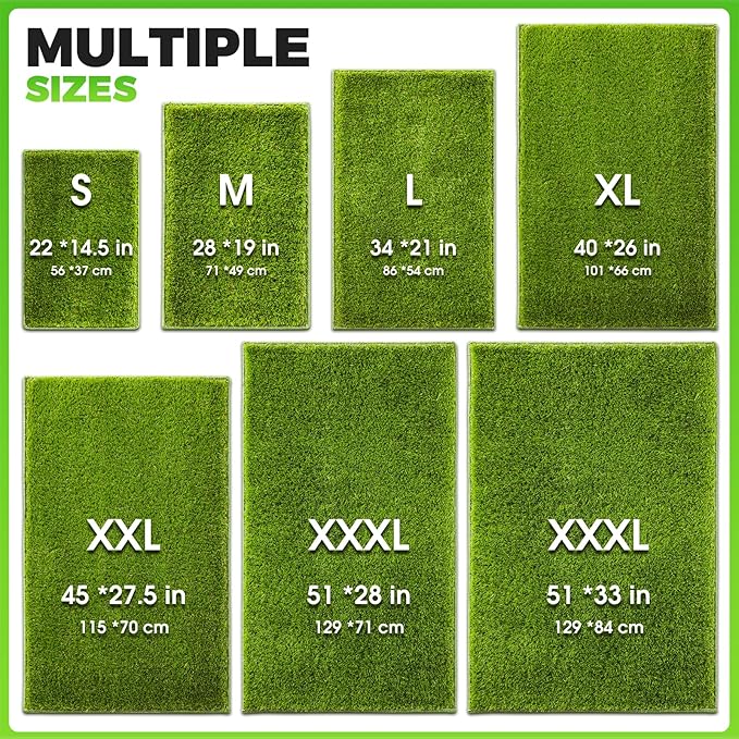 Hompet Artificial Grass for Dogs, 40"x26", Professional Dog Grass Mat, Easy to Clean with Drainage Holes, Potty Training Pad and Replacement Fake Grass Turf, Outdoor Rug Patio Lawn Decoration