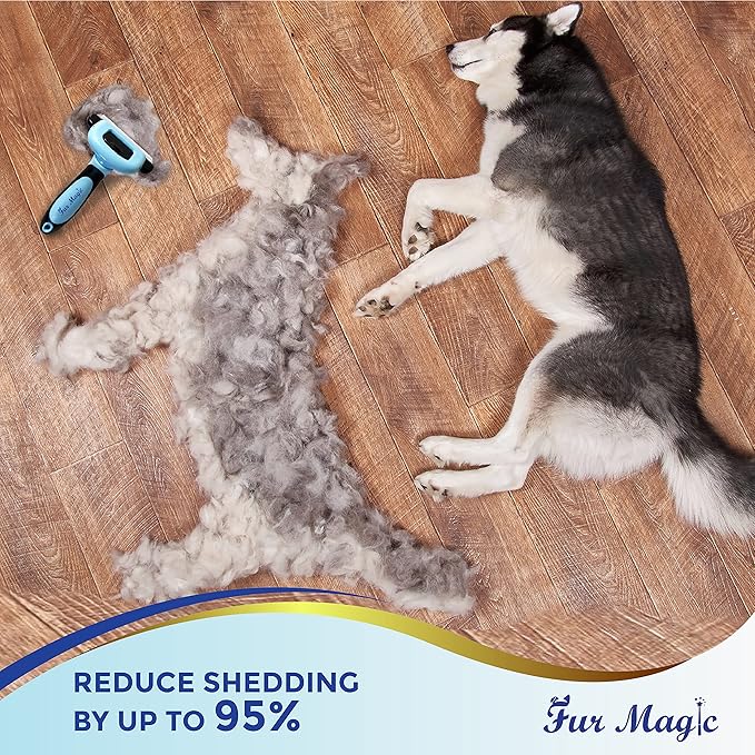 Large Deshedding Tool & Dematting Comb – Grooming Brushes for Dogs, Cats, Horses – Reduce Shedding and Remove Knots, Mats and Loose Undercoat