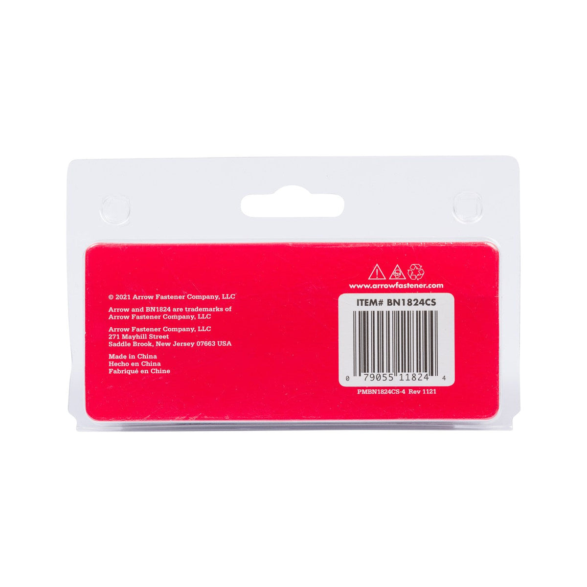 Arrow 1-1/2 in. L X 18 Ga. Straight Strip Galvanized Brad Nails 1,000 pk BN1824CS